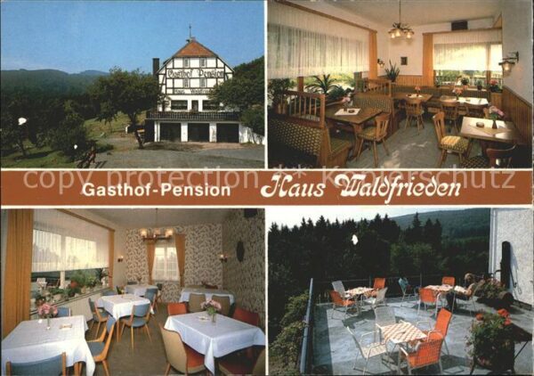 Medebach Gasthof Pension Waldfrieden Gastraum Te