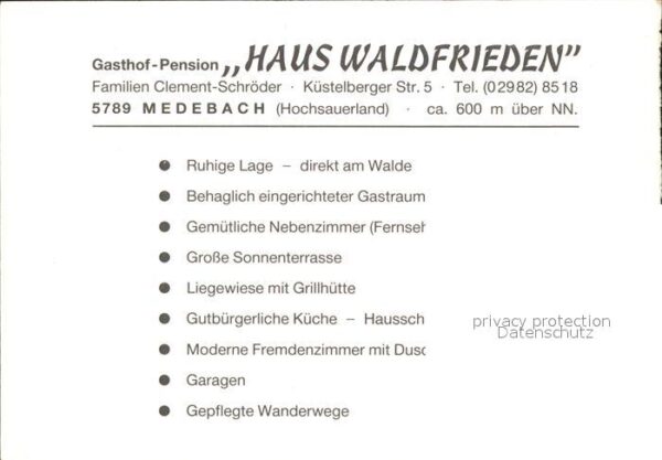 Medebach Gasthof Pension Haus Waldfrieden – Bild 2