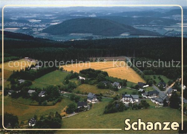 Schanze Sauerland Gasthof Cafe Pension Hanses Fliegeraufn