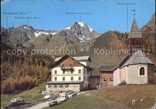Schnalstal Gasthof Kurzras Kapelle Bildstöckljoch