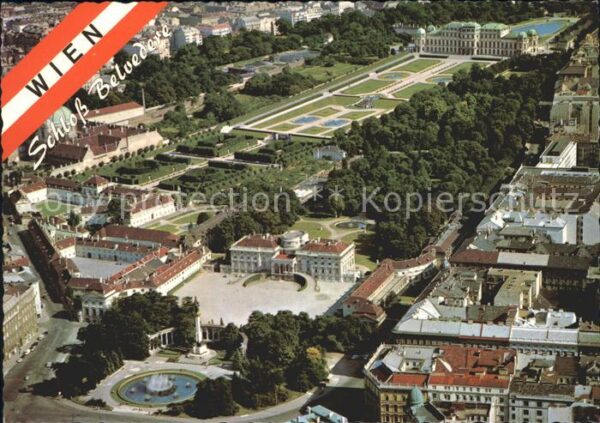 Wien Schloss Belvedere Fliegeraufnahme