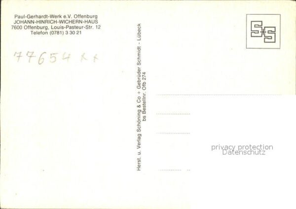 Offenburg Paul Gerhardt Werk Offenburg Johann Hin – Bild 2