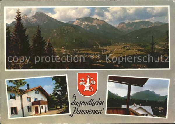Schoenau Berchtesgaden Jugendheim Panorama mit Watzmann und Ho