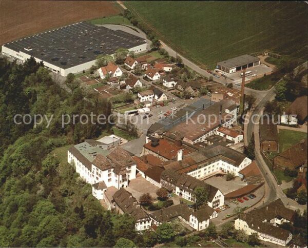 Fuerstenberg Weser Blick auf Schloss und Werksanlagen der