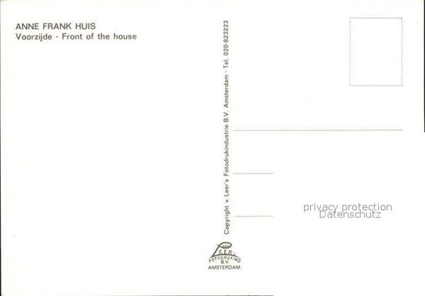 Amsterdam Niederlande Anne Frank Huis Voorzijde – Bild 2