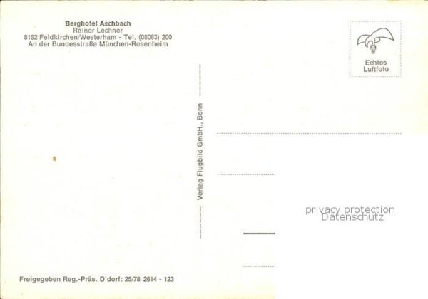 Feldkirchen-Westerham Fliegeraufnahme Berghotel Aschbach – Bild 2