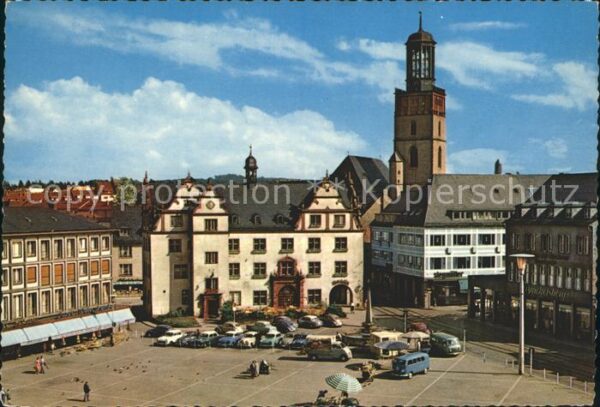 Darmstadt Marktplatz Rathaus Stadtkirche0