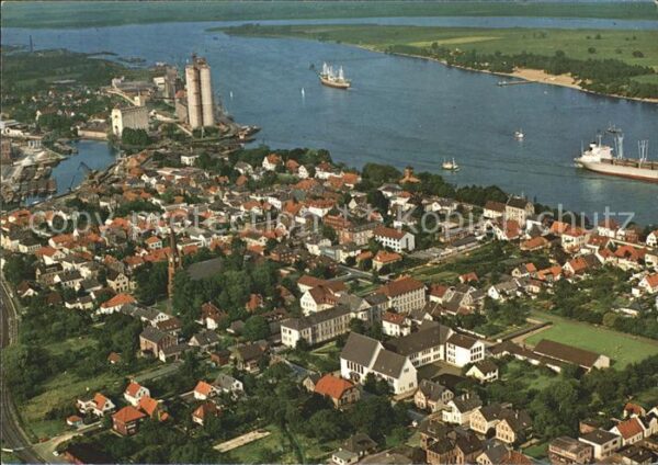 Brake Unterweser Fliegeraufnahme