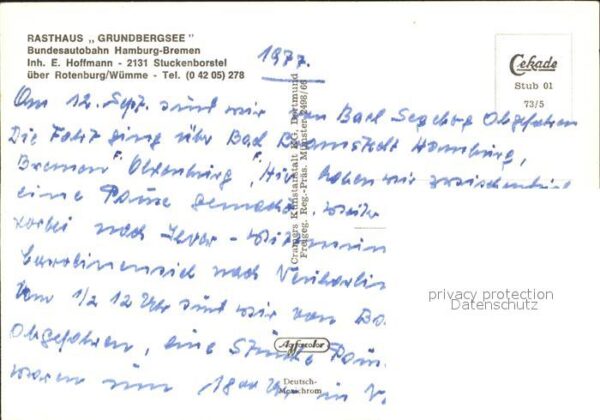Stuckenborstel Rasthaus Grundbergsee BAB Hamburg Breme – Bild 2