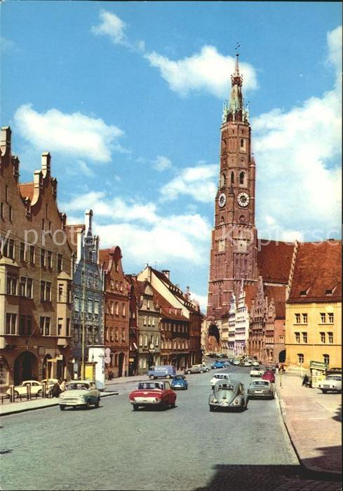 Landshut Isar St Martinskirche mit höchstem Backstein