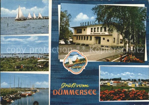 Duemmersee Mecklenburg-Vorpommern Segelboote Anlegestelle Hotel Restauran