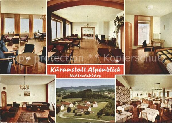 Neutrauchburg Kuranstalt Alpenblick Gastraum Spielzim