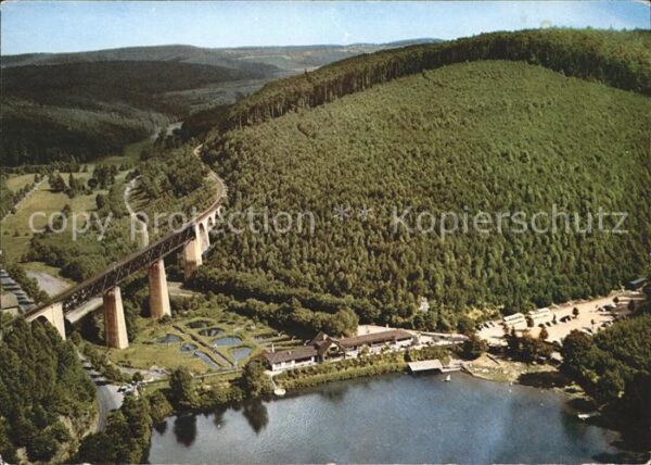 Eiswoog Gasthof Forelle Viadukt Fliegeraufnahme