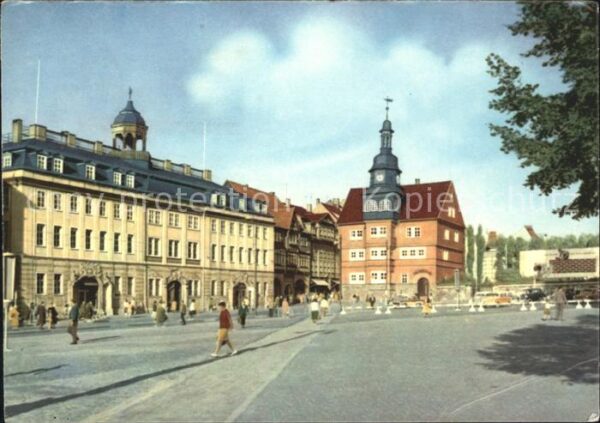 Eisenach Thueringen Schloss und Rathaus am Markt