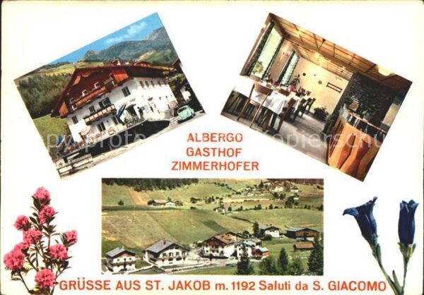 St Jakob Ahrntal Albergo Gasthof Zimmerhofer Gastraum Or