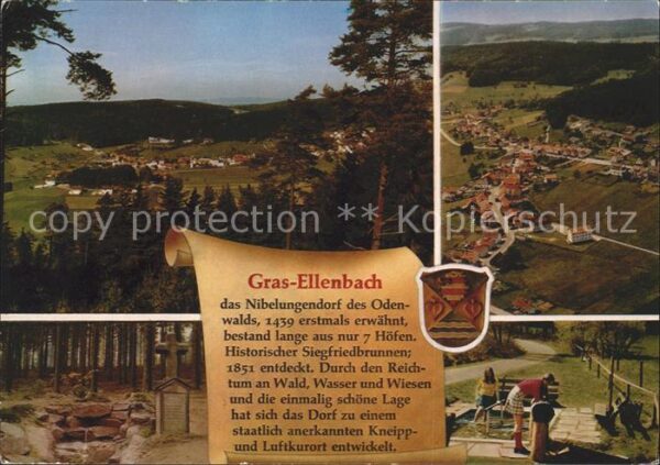Gras-Ellenbach Panorama Totalansicht Brunnen Gedenkste
