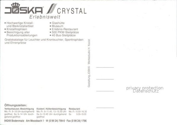 Bodenmais Joska Crystal Erlebniswelt Kunstglasblä – Bild 2