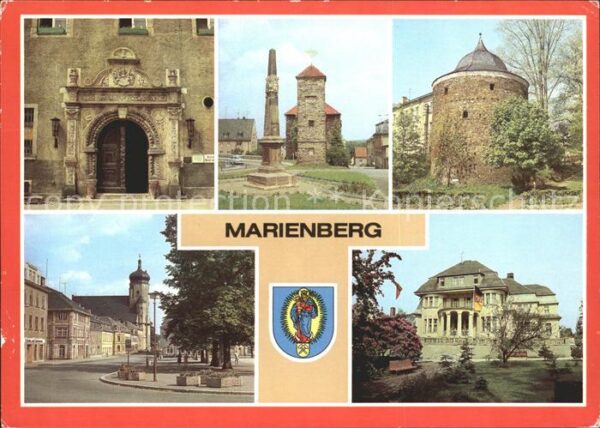 Marienberg Erzgebirge Renaissance Portal am Rathaus Postmeile