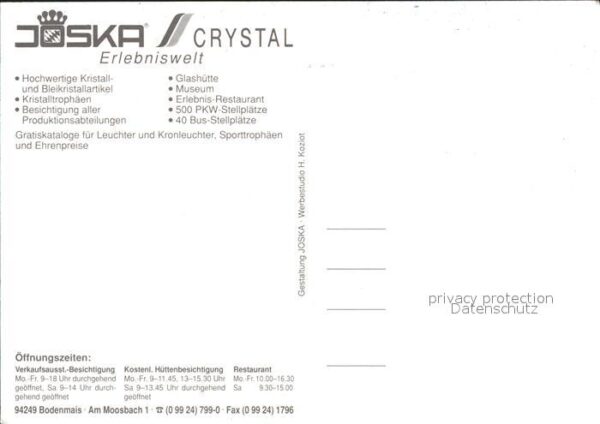 Bodenmais Joska Crystal Erlebniswelt Kunstglasblä – Bild 2