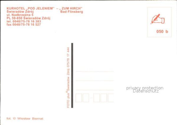 Bad Flinsberg Swieradow Zdroj Kurhotel Pod Jeleniem Zum Hirsch – Bild 2