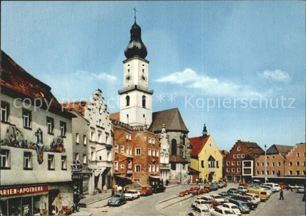 Cham Oberpfalz Marktplatz Kirche