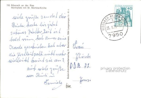 Biberach Riss M0arktplatz mit St Martins Kirche – Bild 2