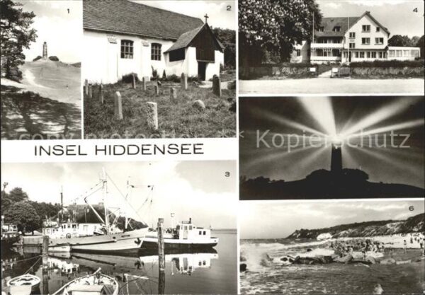 Insel Hiddensee Leuchtturm Kirche Hafen FDGB Erholungsh