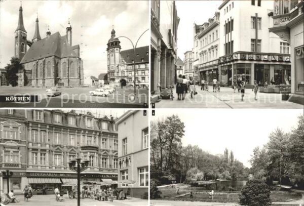 Koethen Anhalt schalaunische Strasse Rathaus Kirche