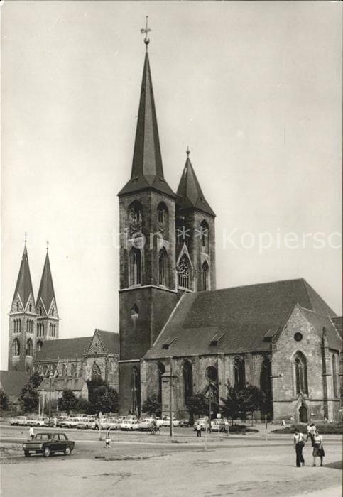 Halberstadt Fischmarkt mit Dom und St. Martin