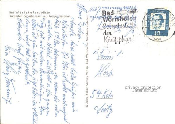 Bad Woerishofen Kuranstalt Sebastianeum udn Kneipp-Denk – Bild 2