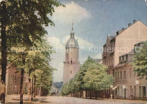 Annaberg-Buchholz Erzgebirge Große Kirchgasse mit St. Annenkirche
