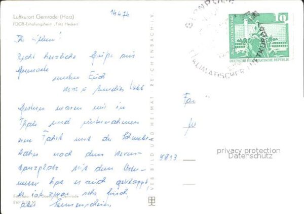 Gernrode Harz FDGB Erholungsheim Fritz Heckert – Bild 2