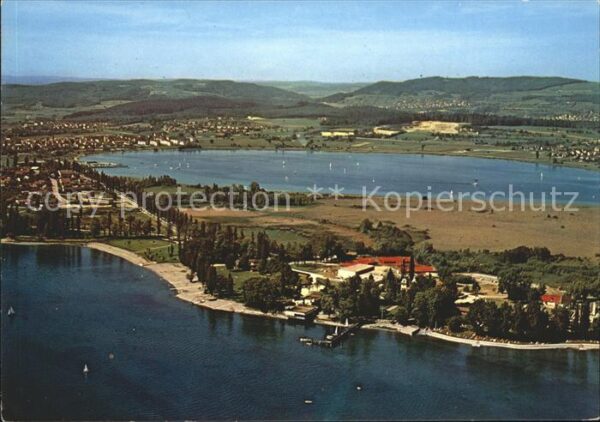 Radolfzell Bodensee Fliegeraufnahme Halbinsel Mettnau