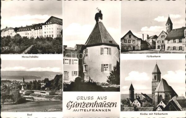 Gunzenhausen Altmuehlsee Hensolthöhe Färberturm Bad Kirche