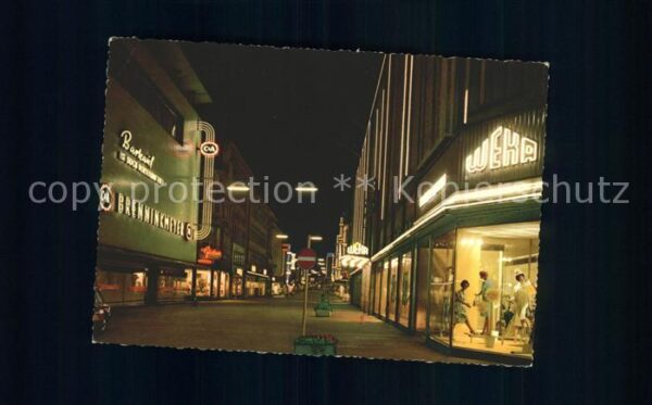 Gelsenkirchen Bahnhofsstrasse bei Nacht