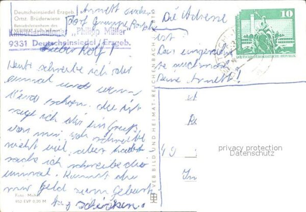 Deutscheinsiedel Betriebsferienheim VEB BKK Erich Weiner – Bild 2
