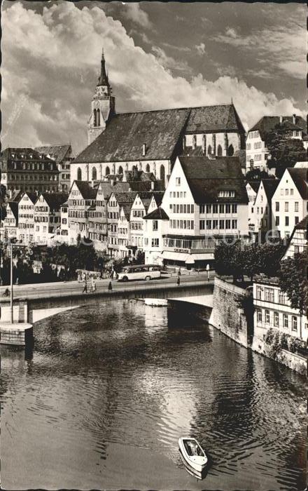Tuebingen Eberhardsbrücke Stiftskirche