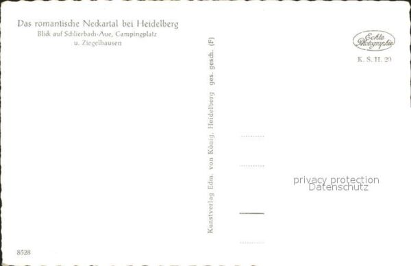 Heidelberg Neckar Schlierbach Aue Campingplatz Ziegelhaus – Bild 2