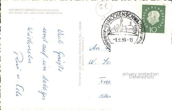 Hoechenschwand Kurhaus Waldschwimmbad Tennisplatz Kirc – Bild 2