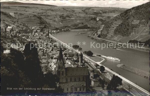Oberwesel Rhein Blick Schönburg