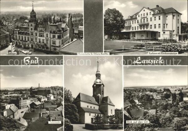 Bad Lausick Rathaus St Kilians Basilika Kurhaus Kli