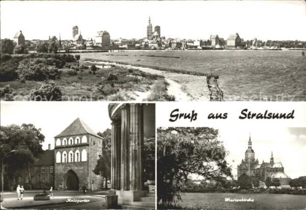 Stralsund Mecklenburg Vorpommern Kniepertor Marienkirche