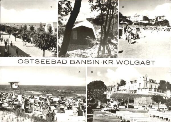 Bansin Ostseebad Strandpromenade Zeltplatz FDGB Erholung