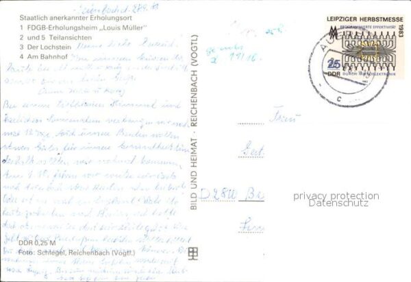 Gruenbach Vogtland FDGB Erholungsheim Louis Müller Lochste – Bild 2