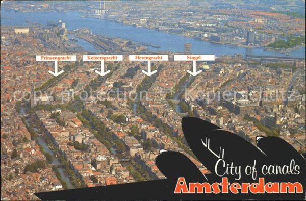 Amsterdam Niederlande Fliegeraufnahme Prinsengracht Keizersgr
