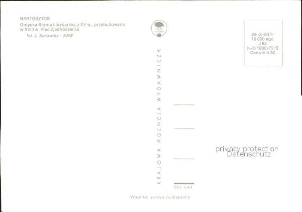 Bartoszyce Bartenstein Gotycka Brama Lidzbarska XV przebudowan – Bild 2