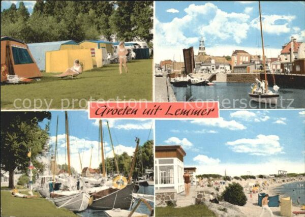 Lemmer Zeltplatz Hafen Boote Strand