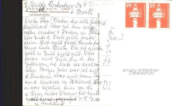 Koeln Rhein Fliegeraufnahme Altstadt Dom Hohenzolle – Bild 2