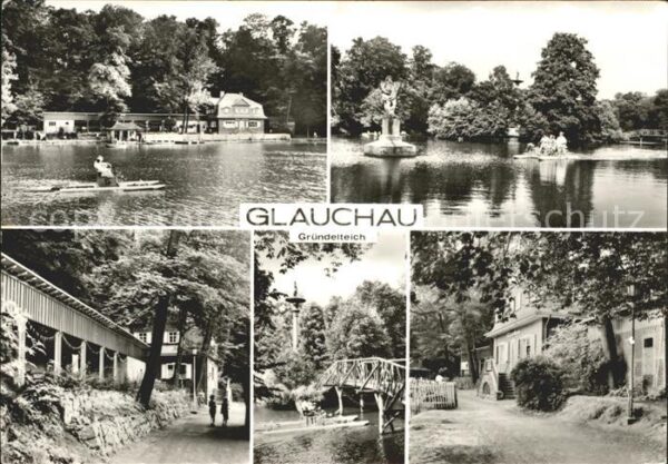Glauchau Gründelteich Boot Brücke