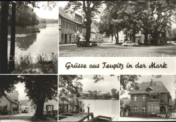 Teupitz Teich Boot Strassenansicht